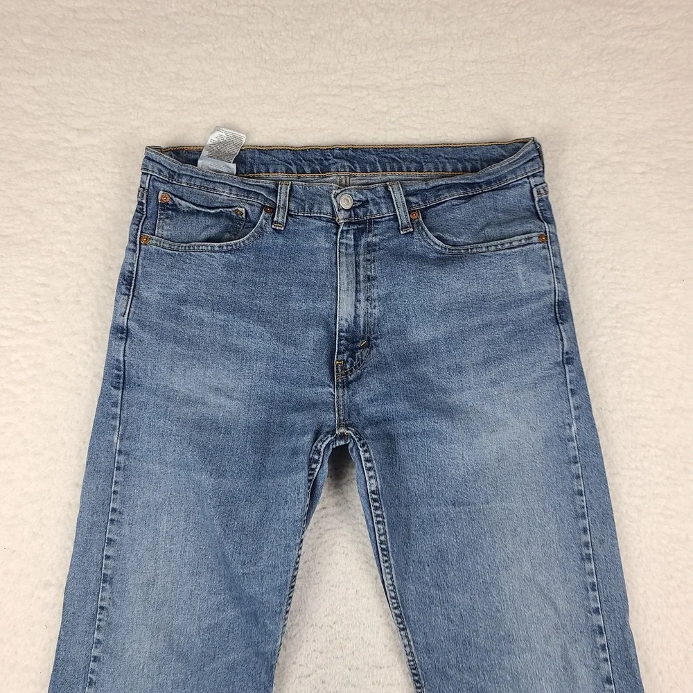 Levi's 505 Jeans Mens 36x32 Blue Regular Fit Straight Leg Medium Wash Denim